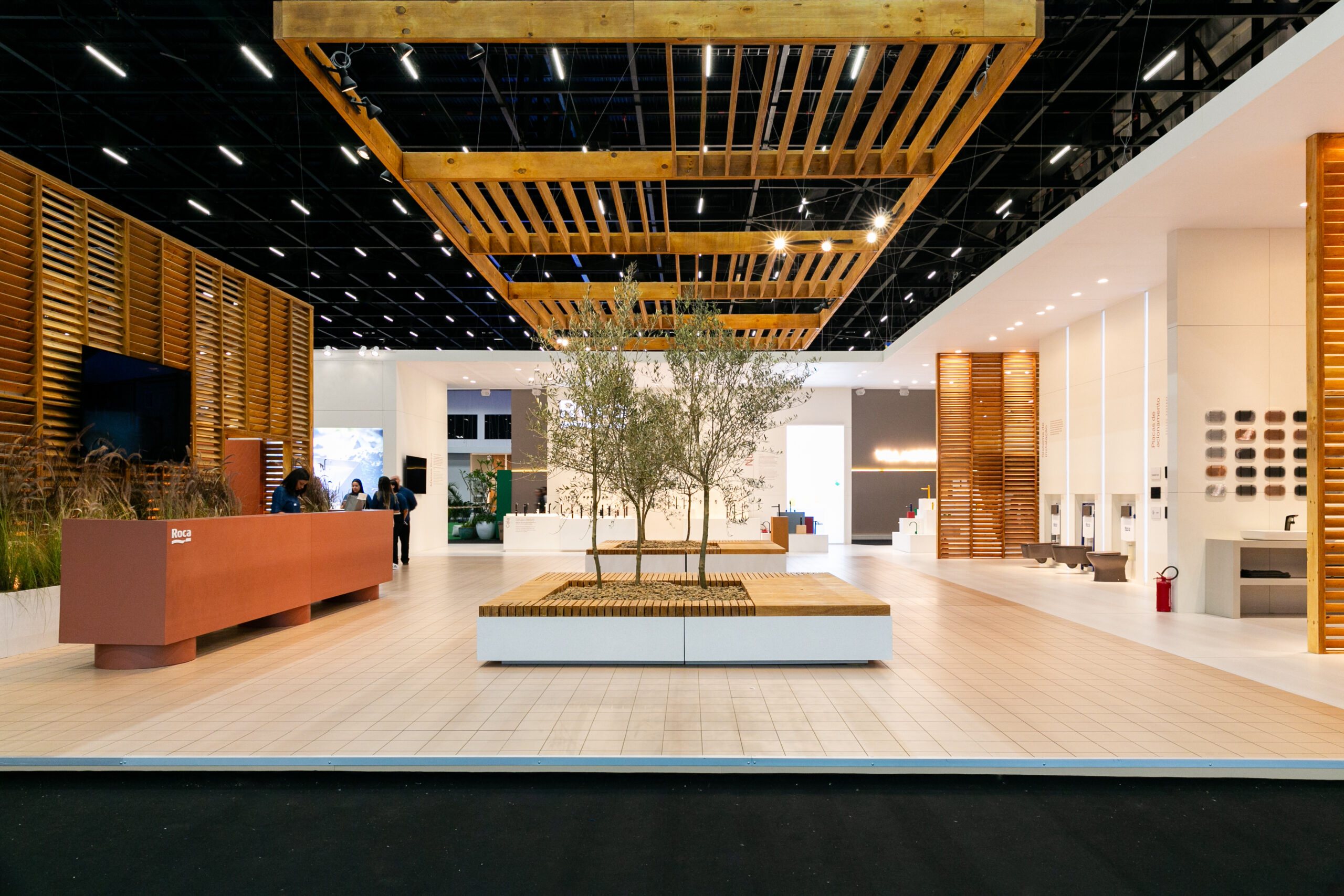 Discover the captivating fusion of global and local design influences showcased by Roca at Expo Revestir 2024.